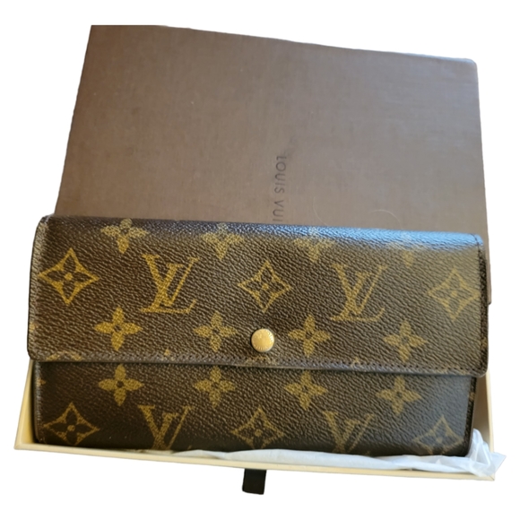 LOUIS VUITTON | Monogram Portefeuille Sarah M61734 Long Wallet - Picture 2 of 15